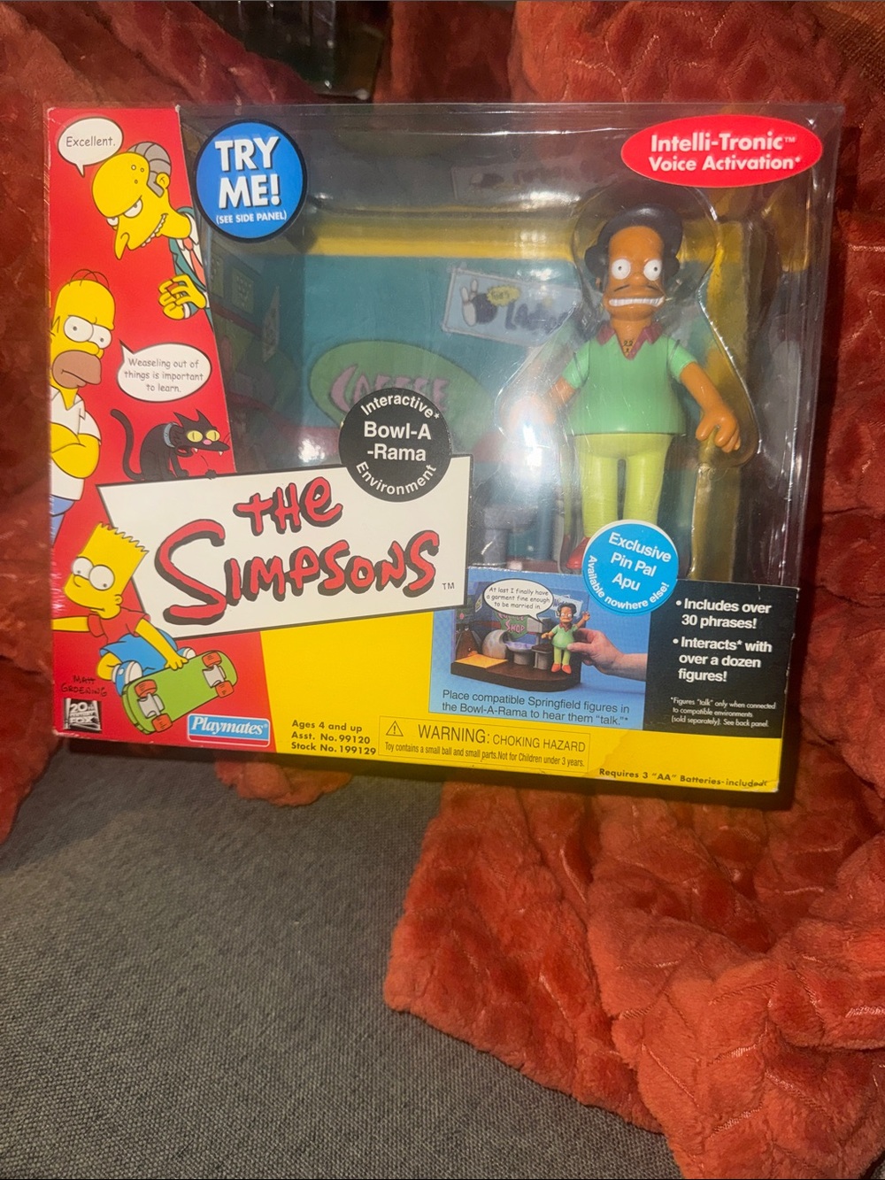 Simpsons WOS Bowl-A-Rama Interactive Environment Pin Pal Apu Vintage Playmates
